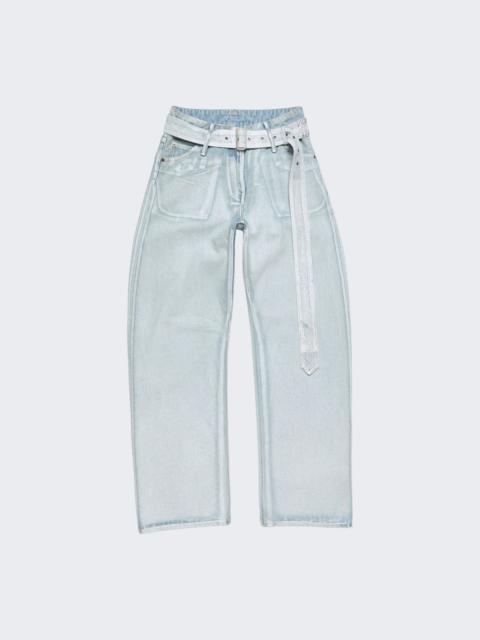 Acne Studios Denim Jeans With Belt Blue And White