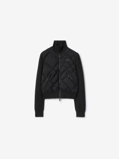 Burberry Burberry Check-stitch Nylon and Wool Jacket