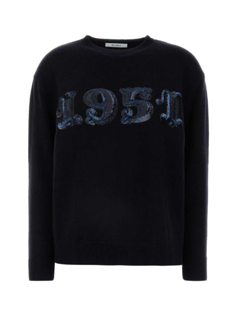 Max Mara Women Black Wool Blend Plata Sweater