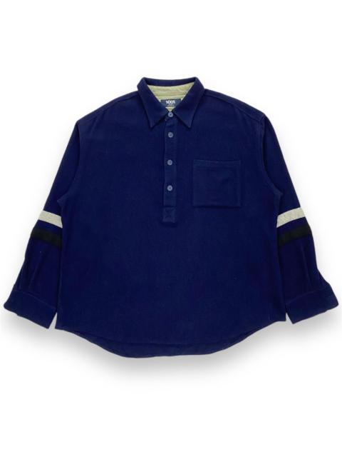 Other Designers Vintage - Noon for Men Belle Maison Wool Half Button Shirt