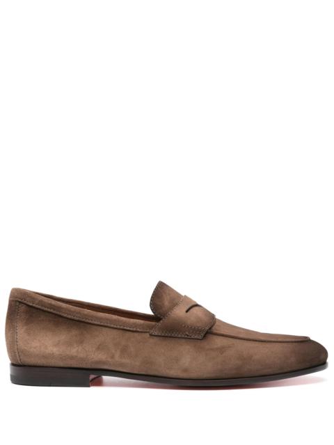 Santoni Santoni Penny-slot Suede Loafers
