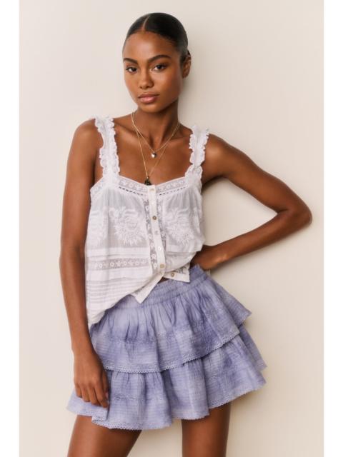 LoveShackFancy Ruffle Mini Hand-Dyed Skirt