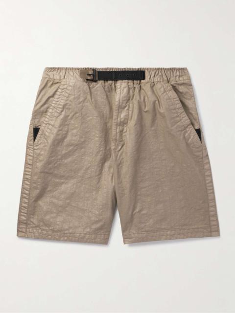 Panama-TC Straight-Leg Belted Garment-Dyed Nylon Bermuda Shorts