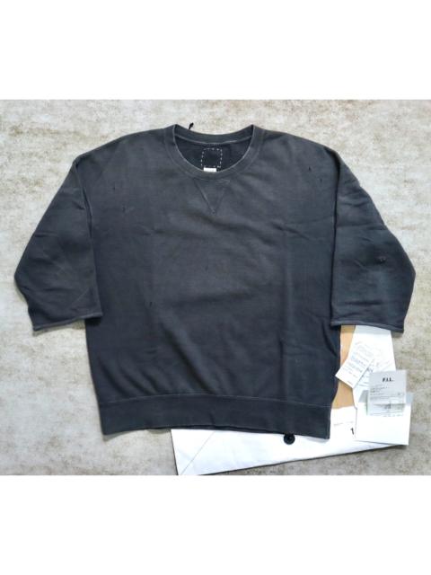 visvim Visvim JUMBO SWEAT 3/4 Crash (21AW) – Washed & Distressed Short-Sleeve Sweatshirt