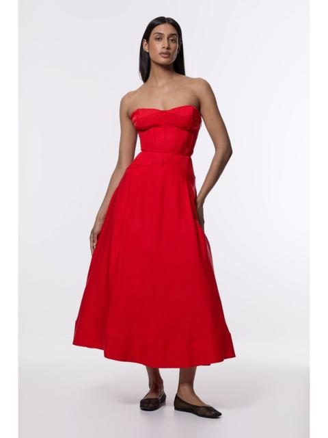 KAREN MILLEN Viscose Linen Corset Prom Dress