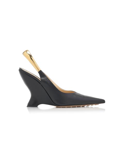 Bottega Veneta Punta Nappa Leather Slingback Pumps black