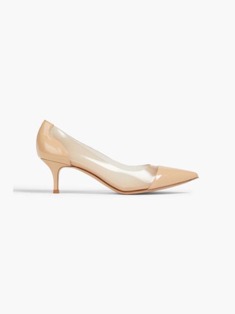 Gianvito Rossi Plexi 55 patent-leather and PVC pumps