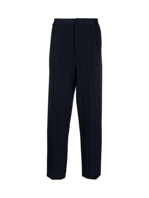 Missoni CHEVRON-KNIT STRAIGHT-LEG TROUSERS