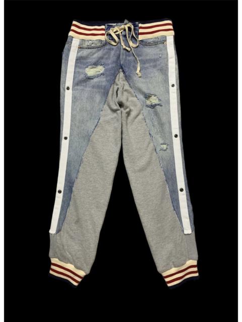 Greg Lauren 50/50 DENIM BORG LOUNGE HYBRID PANTS