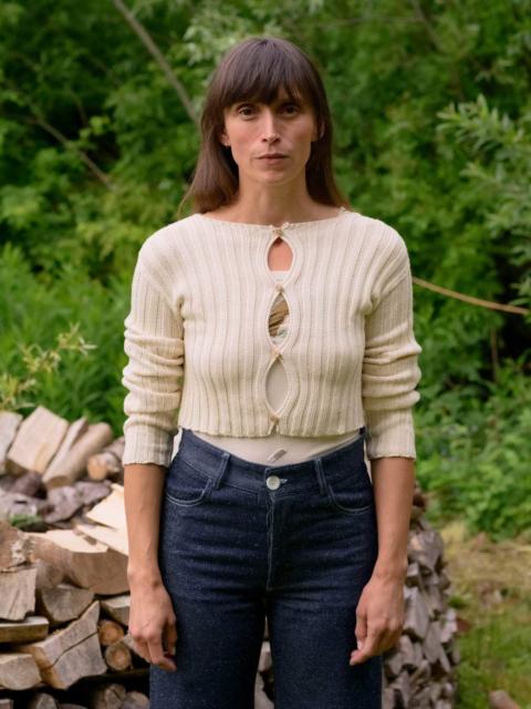 BASERANGE Macau Cardigan - Organic Cotton Rib