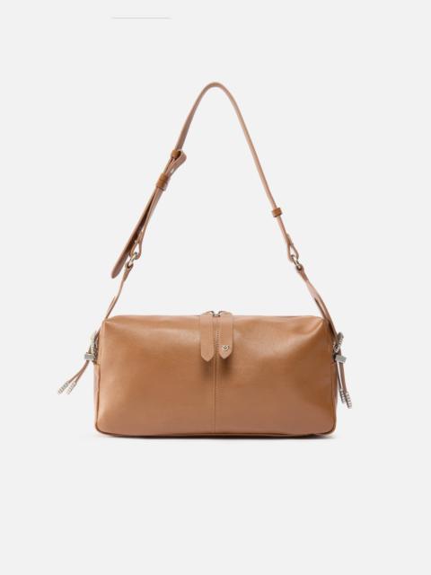 PINKO KEEPER BAG MEDIUM SHOULDER BAG IN NEW BIKER LEATHER