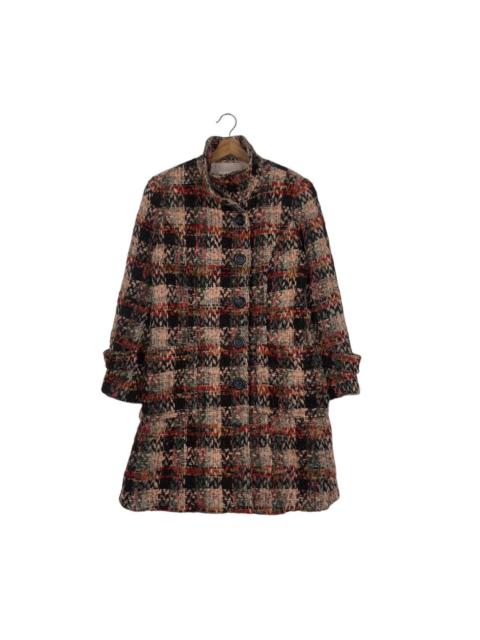 Other Designers Vintage - RAISON Made in Japan Checkered Tweed Long Coat #1811-C20