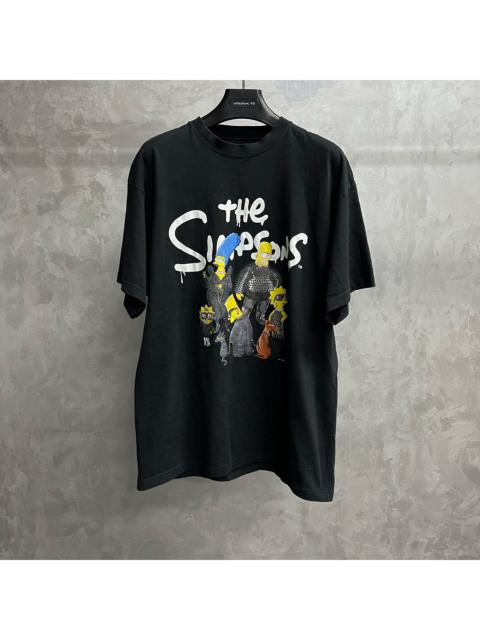 BALENCIAGA Balenciaga Black "The Simpsons" Cartoon Print Crewneck Short-Sleeve T-Shirt