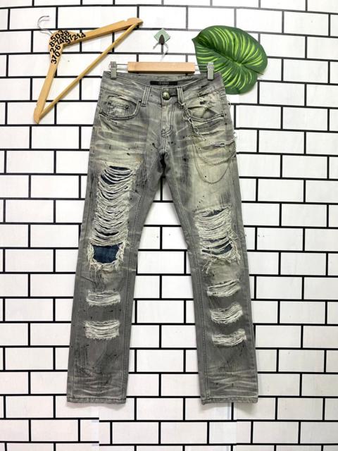 Hysteric Glamour Japan Made LIP SERVICE Thrashed Denim Pants