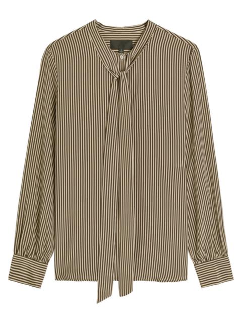 NILI LOTAN Nili Lotan Irina Striped Silk-chiffon Blouse