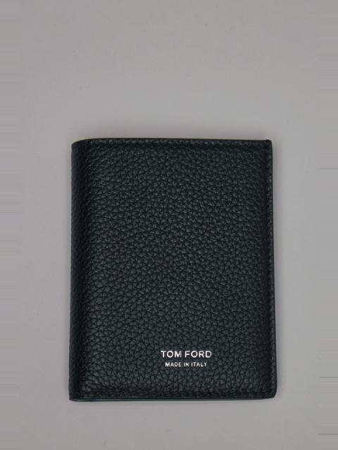 TOM FORD Soft Grain Leather T Line Folding Card Holder