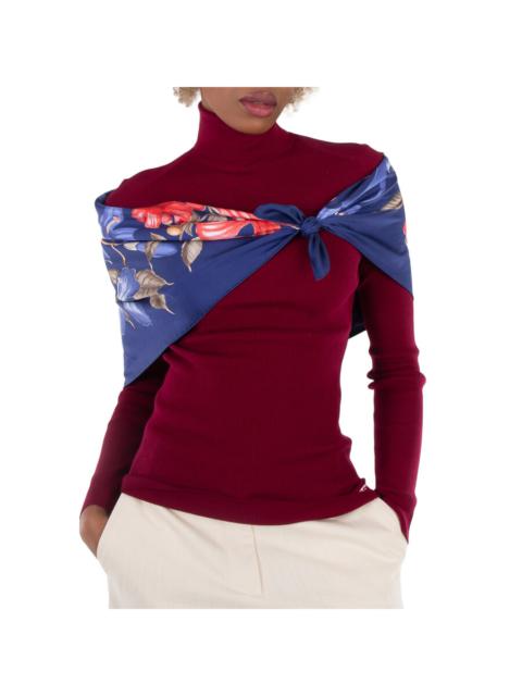 FERRAGAMO Ferragamo Hibiscus Print Silk Foulard