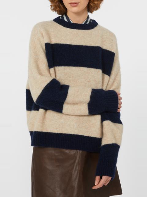 WEEKEND Max Mara Weekend Max Mara Tuono Stripe Alpaca & Wool Blend Sweater in Navy at Nordstrom