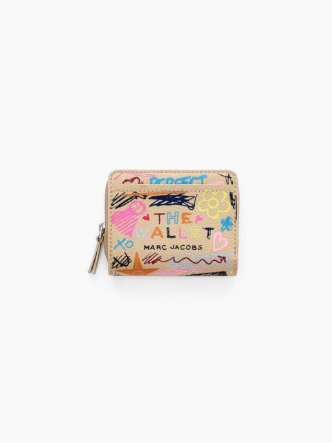 Marc Jacobs THE PUNK SCRIBBLE MINI COMPACT WALLET