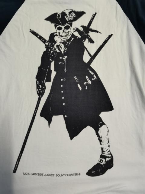 Other Designers Skulls - Vintage Bounty Hunter Big Skull Pirates Raglan Tee Designer