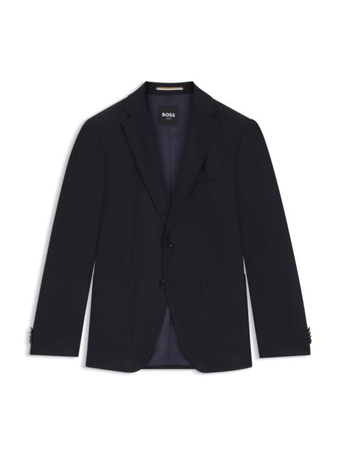 BOSS PATTERNED REGULAR-FIT JACKET IN VIRGIN WOOL