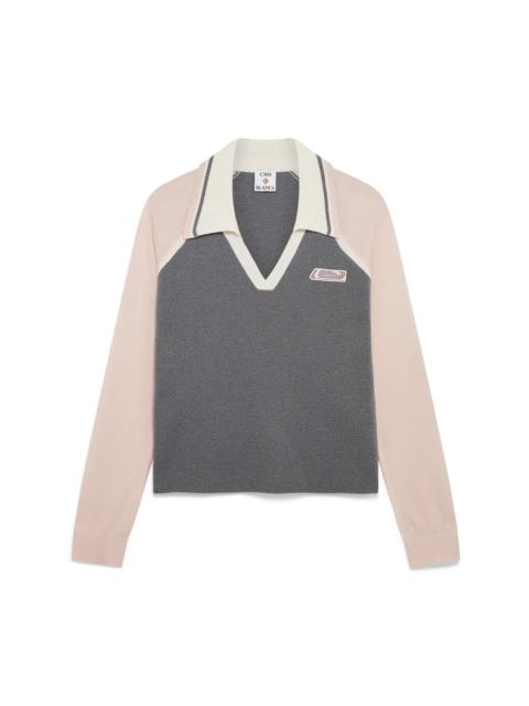 CASABLANCA Merino Tennis Long Sleeve Polo | Casablanca Paris