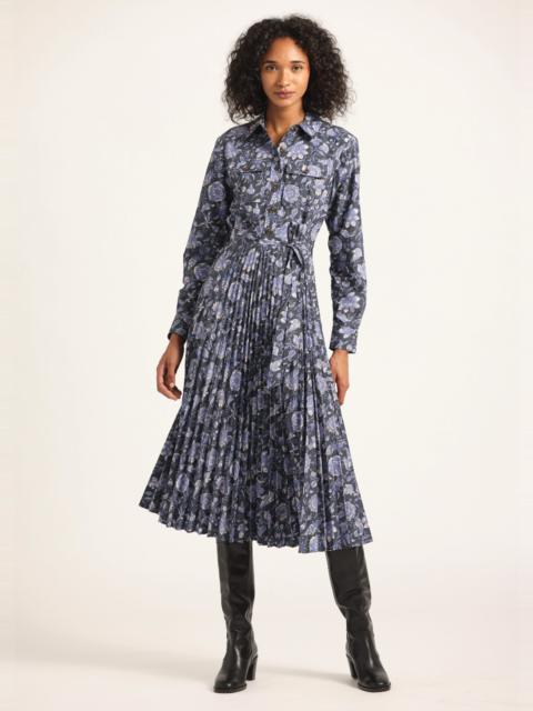 DEREK LAM 10 CROSBY KENZA PLEATED MIDI DRESS