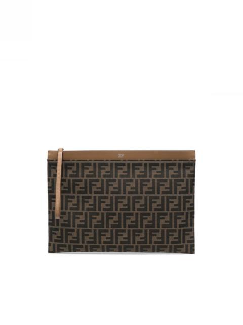FENDI monogram-pattern clutch bag
