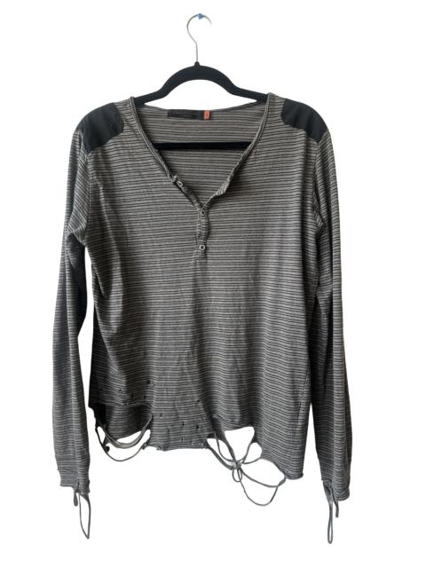 Other Designers Final Blow - Undercover Distressed/striped Henley AW05 Sz 2