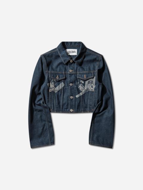 Jean Paul Gaultier Women's Trompe L'œil Denim Jacket Indigo
