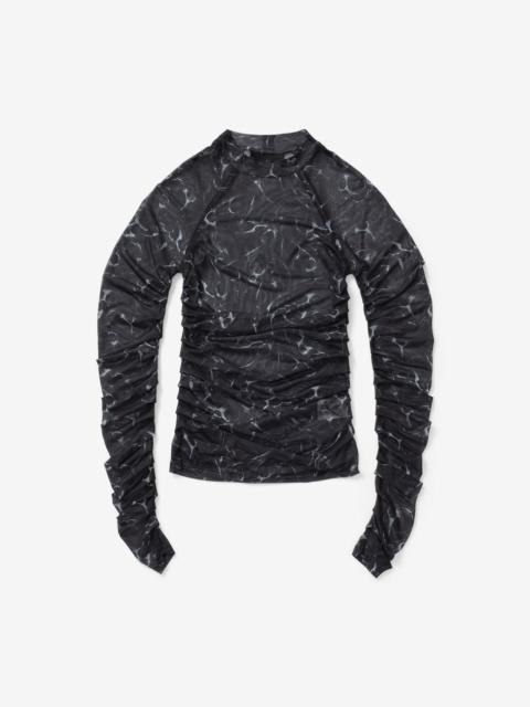 HAN KJØBENHAVN Wmns Printed Mesh Plated Long Sleeve