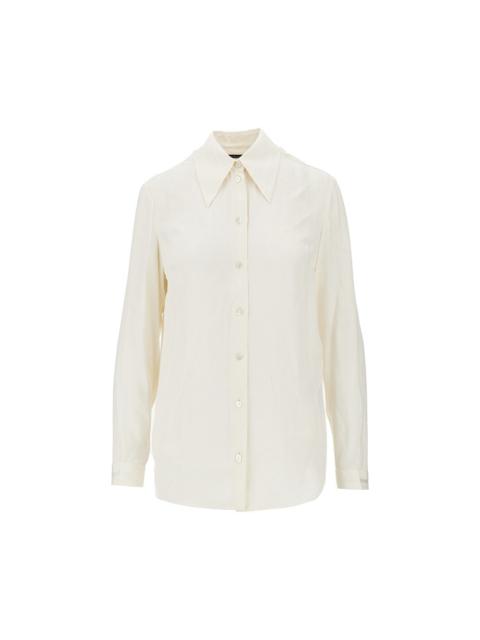 GUCCI Gucci Jacquard Silk Shirt White Women