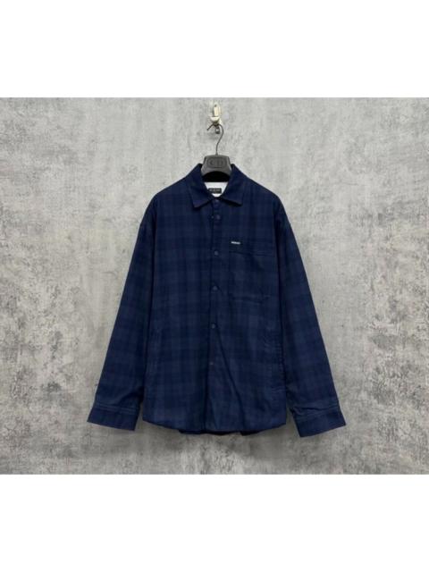 BALENCIAGA Balenciaga heavy-duty button-down jacket with embroidered logo