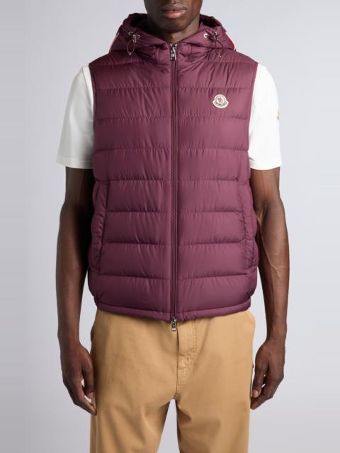 Moncler Moncler Marseillan Hooded Down Puffer Vest in Catawba Grape at Nordstrom