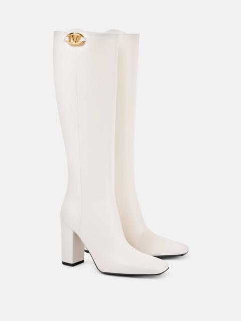 VLogo Bold 100 leather knee-high boots