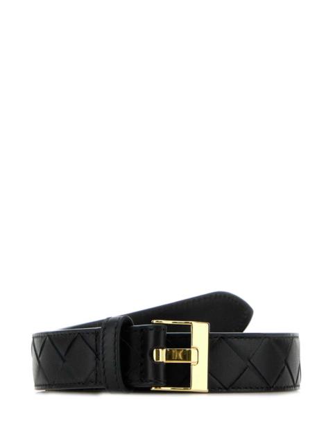 Bottega Veneta Bottega Veneta Women Black Leather Watch Belt