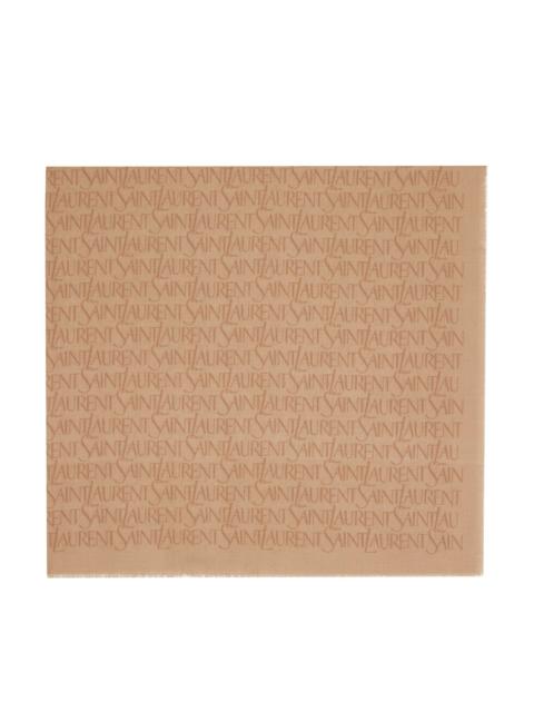 SAINT LAURENT Saint Laurent Men Large Square Saint Laurent Scarf In Modal And Cashmere