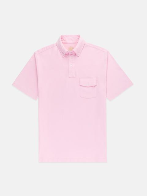 J. PRESS PINK BUTTON DOWN COLLAR POLO SHIRT