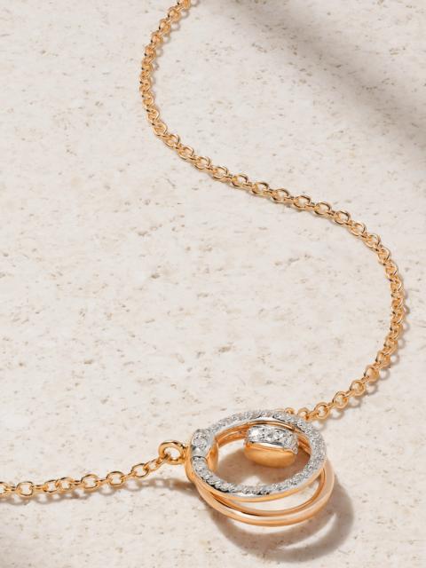 Pomellato Together Rhodium-plated 18-karat Rose Gold Diamond Necklace