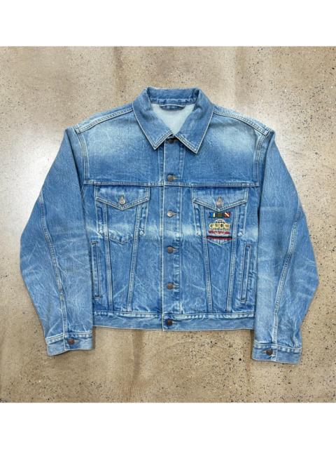 GUCCI Gucci Nautical Logo Washed Denim Jacket