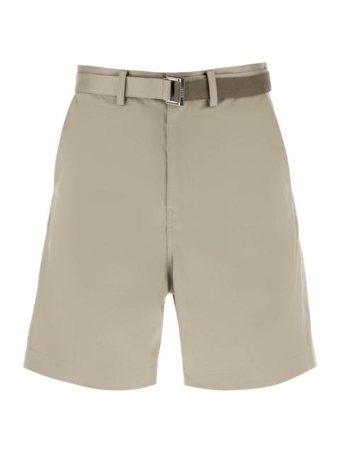Sacai Cotton Belted Shorts