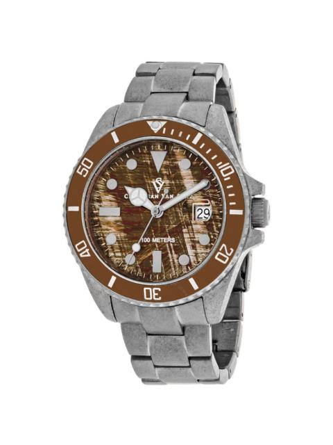 Other Designers Christian Van Sant Montego Vintage Quartz Brown Dial Men's Watch CV5101B
