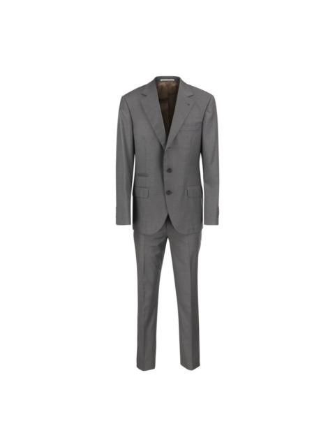 Brunello Cucinelli Brunello Cucinelli Medium Grey Wool Tailored Blazer