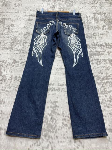 Hysteric Glamour Y2K Inner Groove Angel Wings Back Printed Distressed Jeans