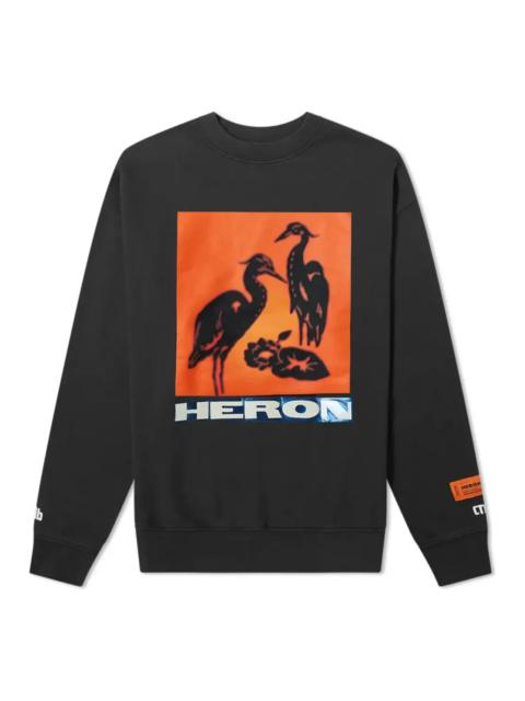 HERON PRESTON Heron Tape Crew Sweatshirt 'Black' HMBA003F198080030488