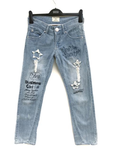 Other Designers Vintage - Japanese Brand Blue Moon Distressed Jeans Kapital Style