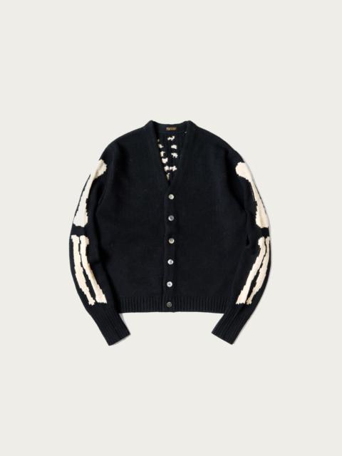 5G Wool Bone Short Cardigan - Black