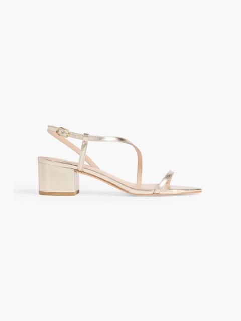 Stuart Weitzman Aliza 50 metallic leather slingback sandals