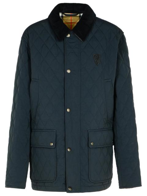 Burberry Quilted Jacket In Black Nylon Man