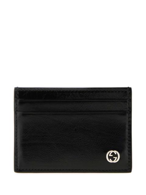 GUCCI Gucci Men Black Leather Card Holder